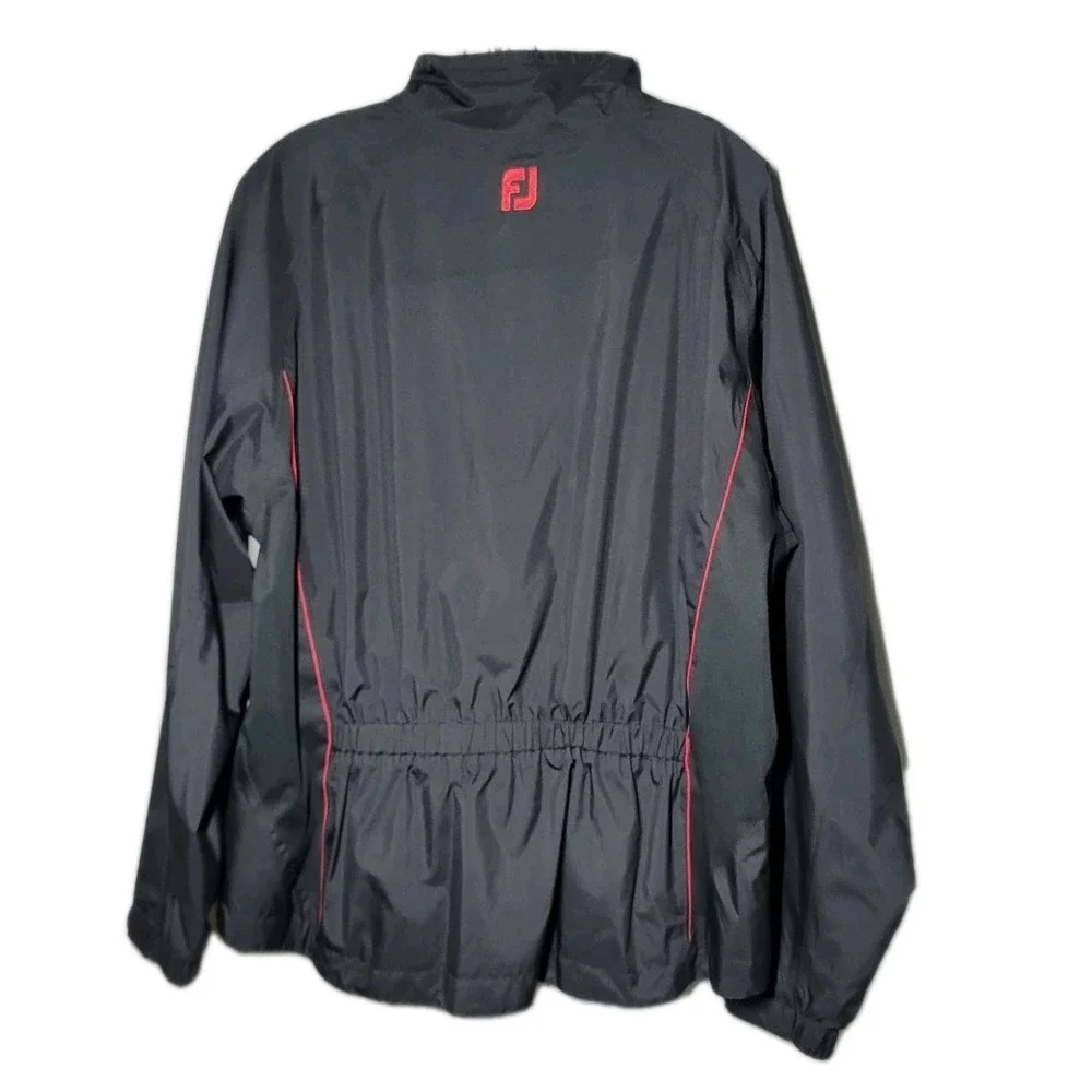 Footjoy Dry‎ Joys Womens Size XLarge Golf Long Sleeve Rain  Jacket Black/Red
